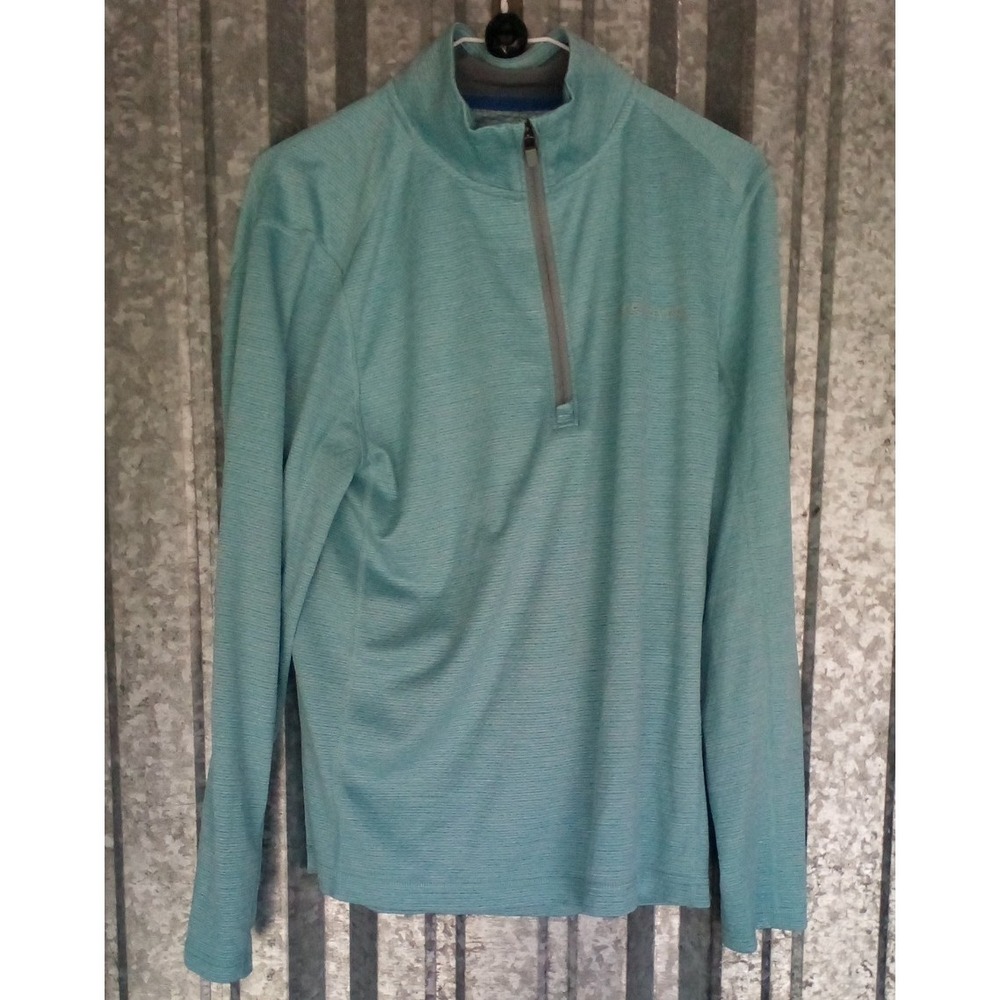 Vineyard Vines Shep Shirt 1/4 Zip Sweater Mens M Blue Striped Performance